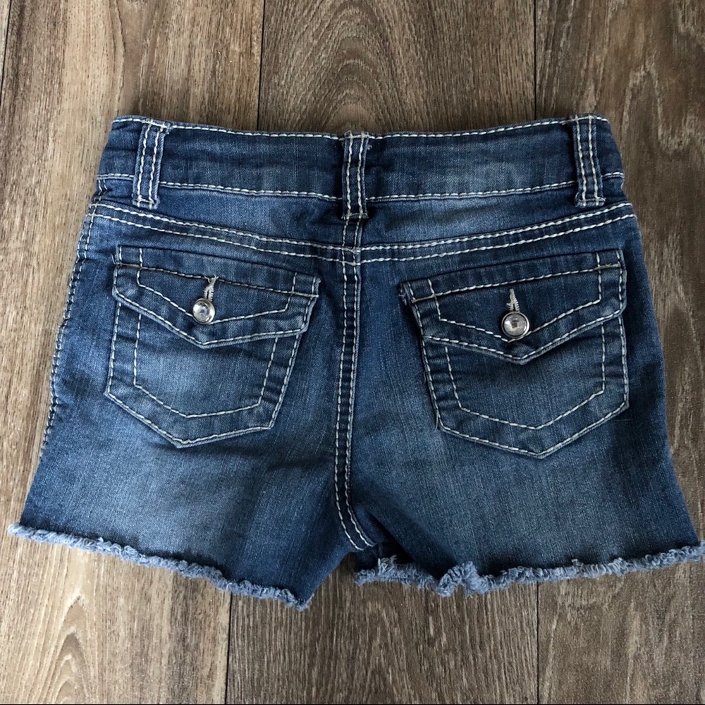 Girls Jeweled Denim Shorts
